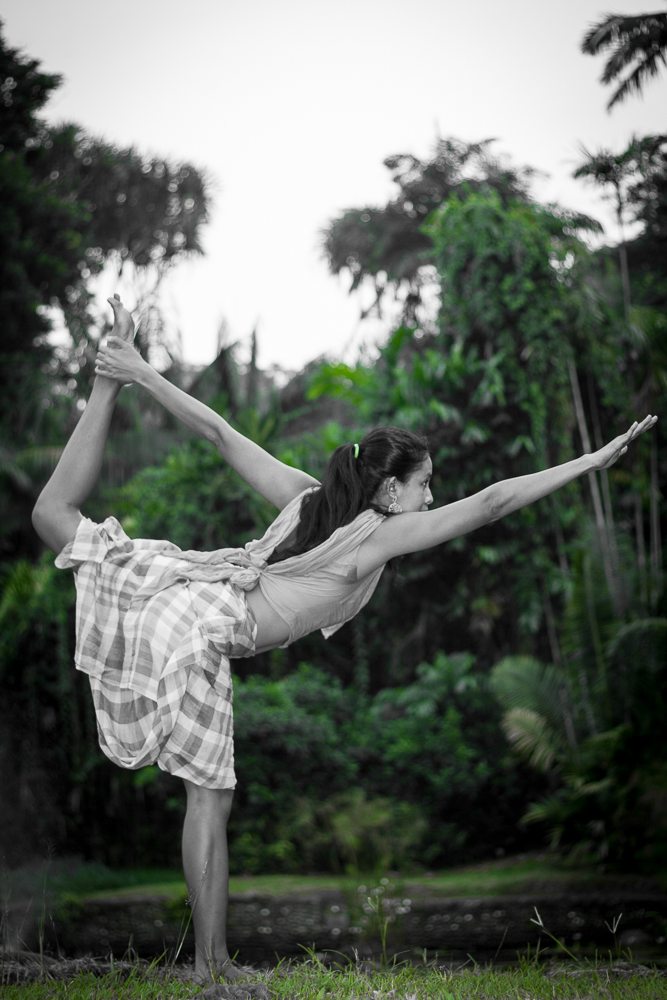 Yoga poses at Kebun Raya