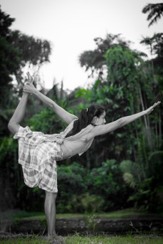 Yoga poses at Kebun Raya